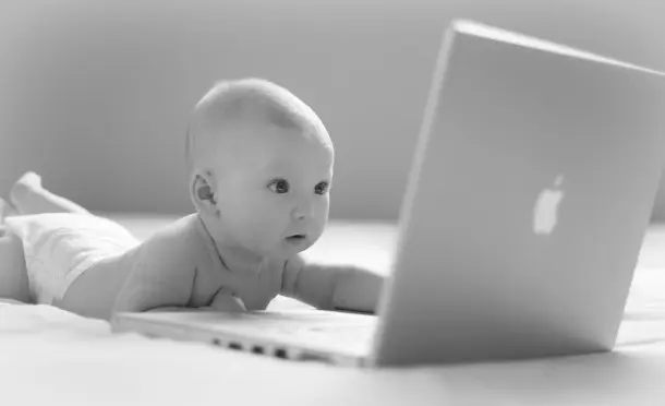 Baby building a website