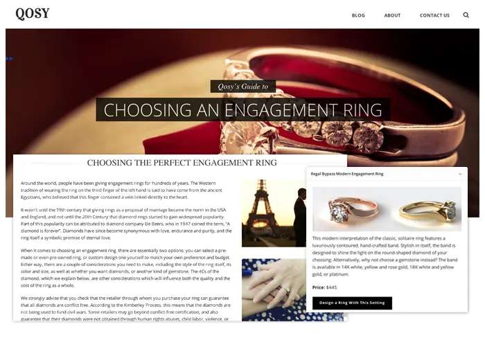 Engagement ring guide