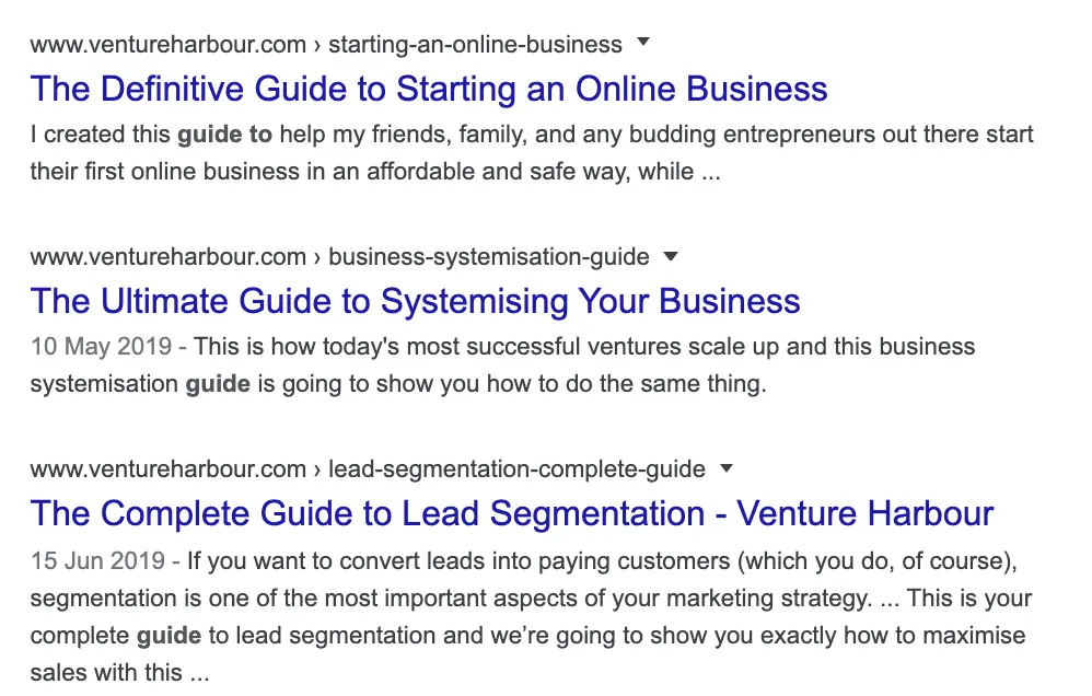 Venture Harbour business management guide cover.