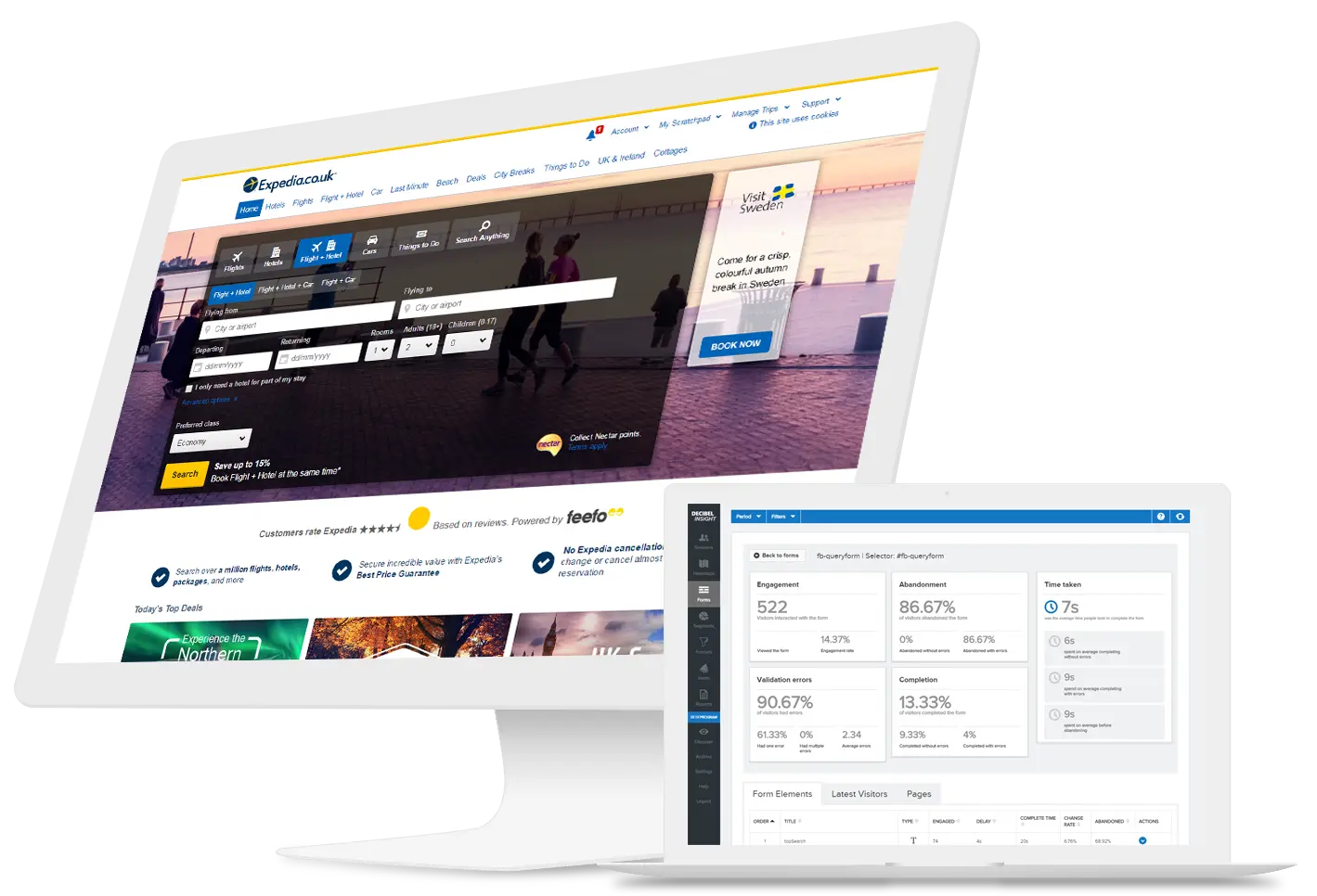 User feedback platform displaying analytics and user interactions.