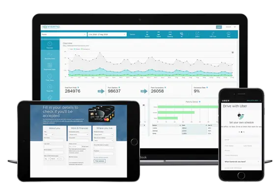 Formisimo dashboard displaying analytics and user engagement metrics.