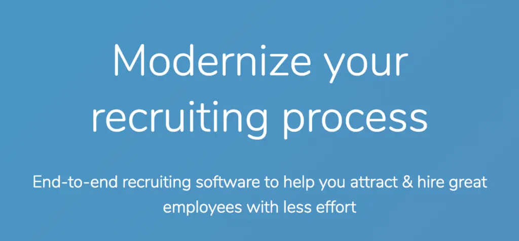 Breezy showing the modernized recruiting process overview.