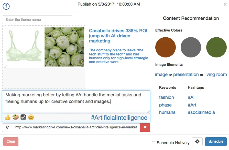 Cortex competitor content analysis tool interface showing content recommendation features.