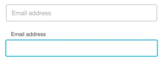 Email field example demonstrating traditional single-step form design.