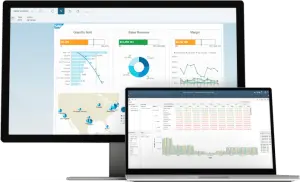 Analytics dashboard displaying sales metrics and performance trends.