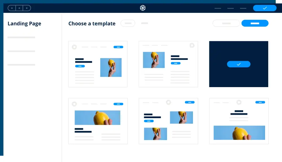SeedProd template selection interface displaying various landing page designs.