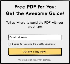 Thrive Themes opt-in form for PDF download with email subscription.