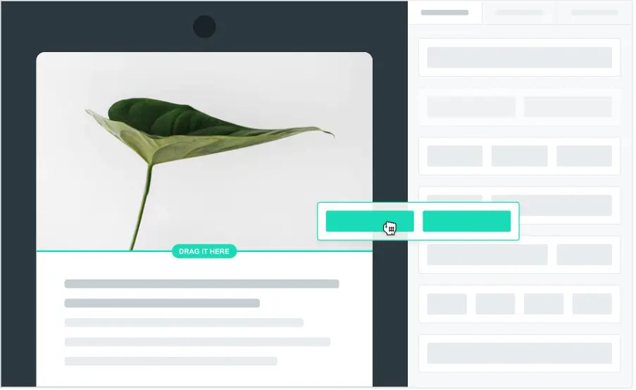 Ortto's email builder displaying a customizable email template.