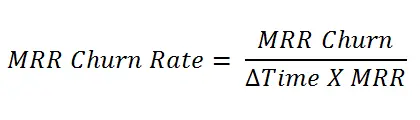 Userlane formula for calculating MRR churn rate.