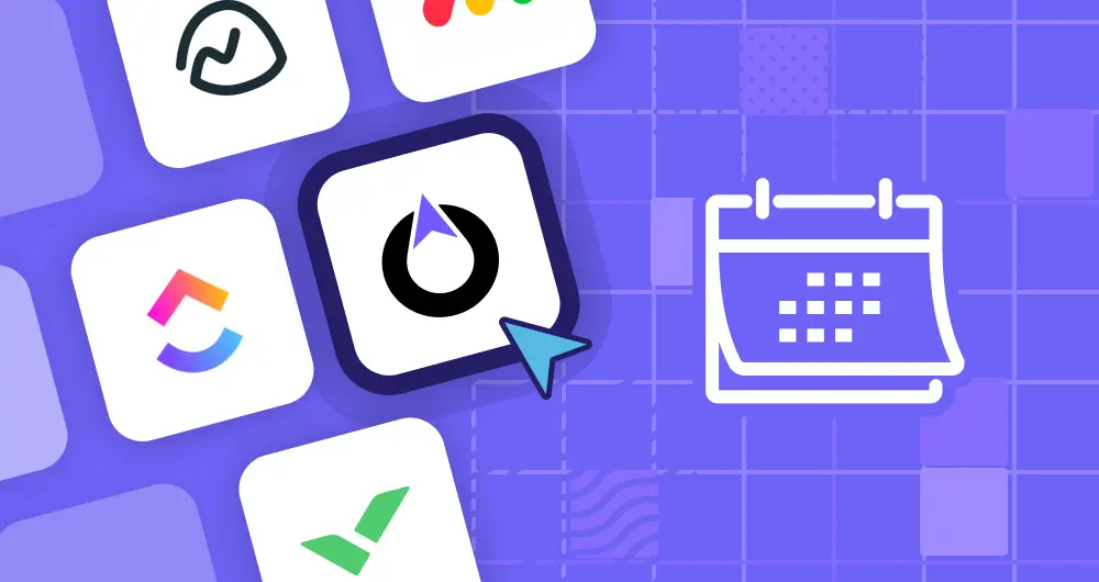 project management software icons with a calendar symbol