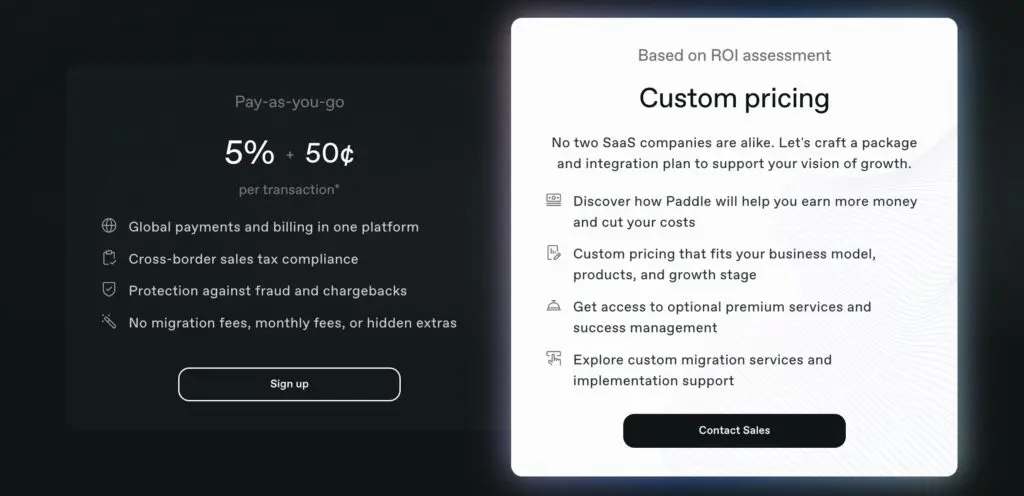 paddle pricing