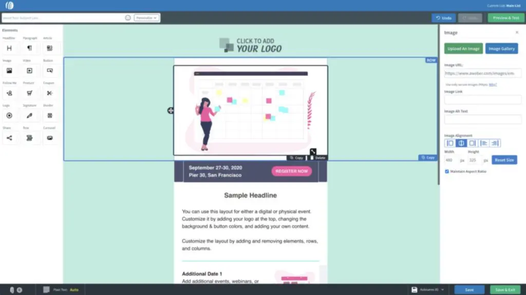 aweber webflow email marketing