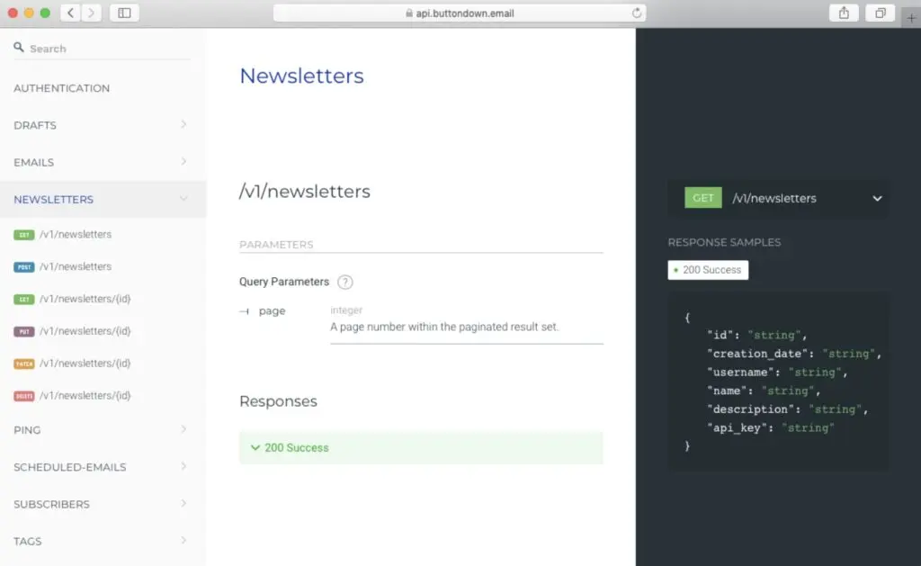 buttondown webflow email marketing