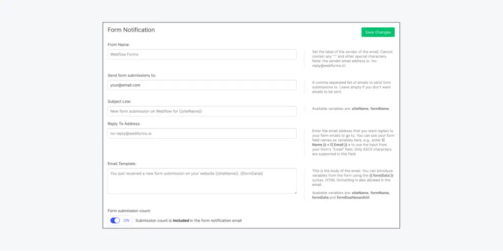 Webflow integrations with email clients