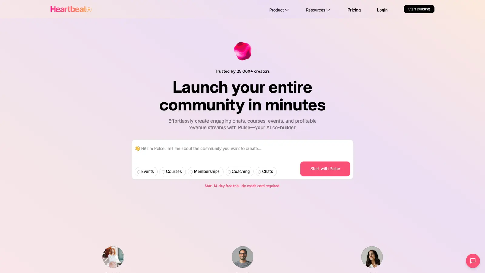 Heartbeat homepage