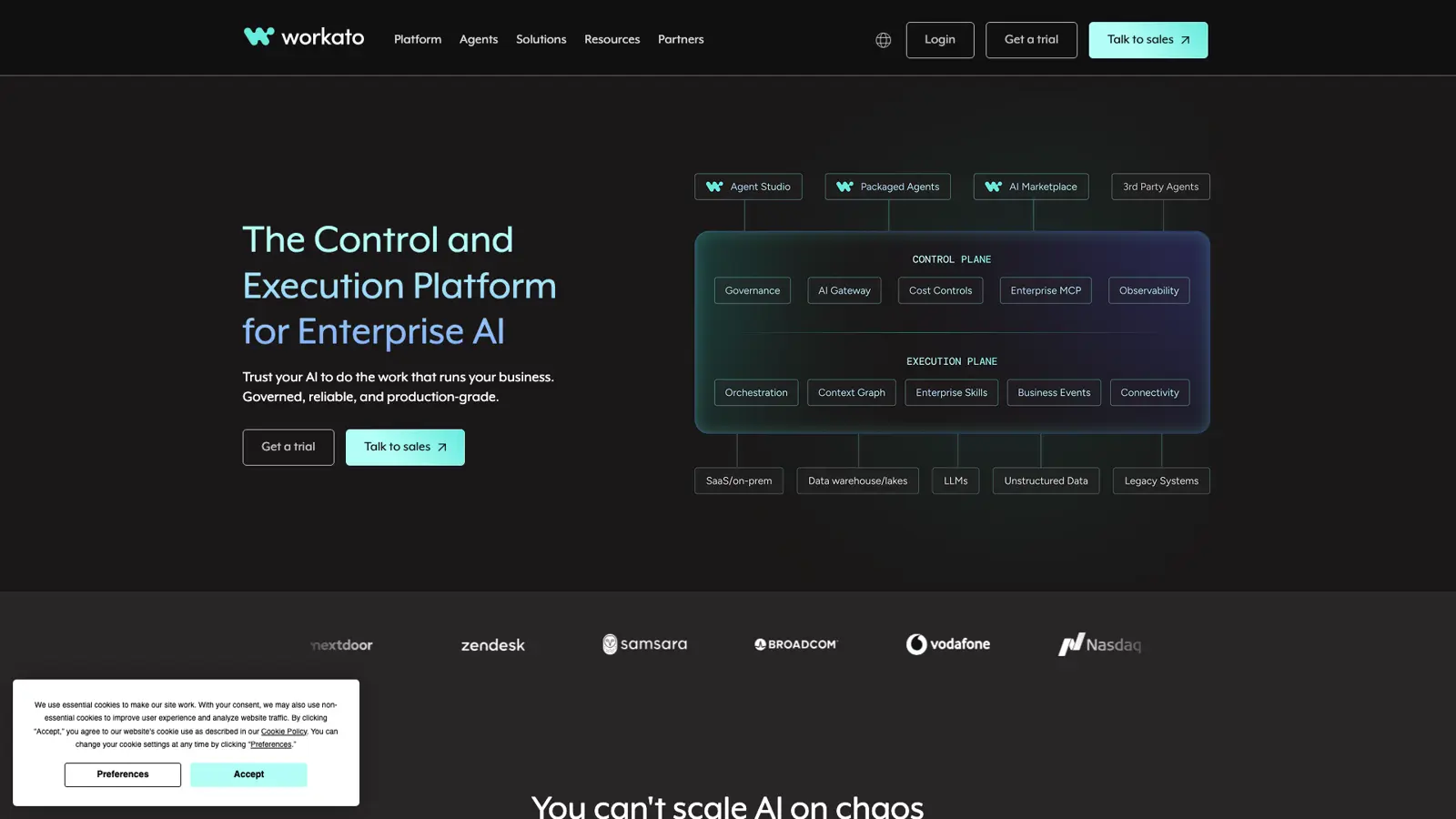 Workato homepage