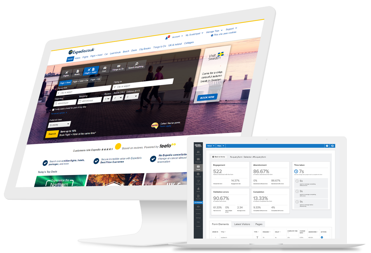 User feedback platform displaying analytics and user interactions.
