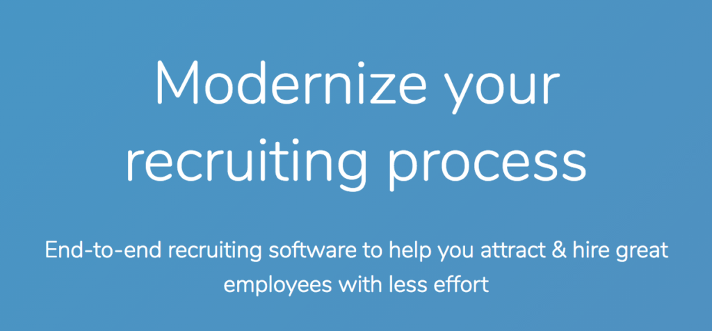 Breezy recruitment software emphasizing modern hiring efficiency.
