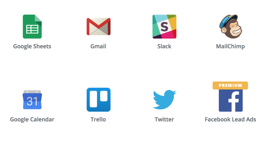 Zapier dashboard showing integration options and features.