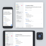 Things app interface displaying task management across devices.
