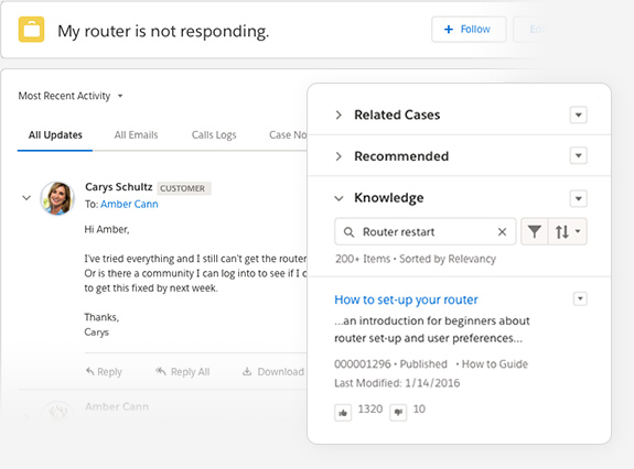 Customer support UI showing call centre features and analytics options.