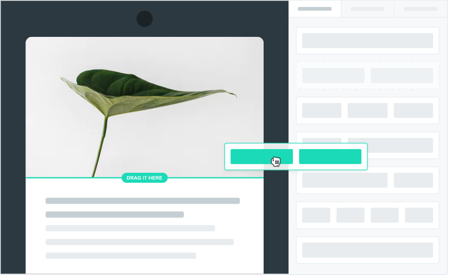 Ortto's email builder displaying a customizable email template.