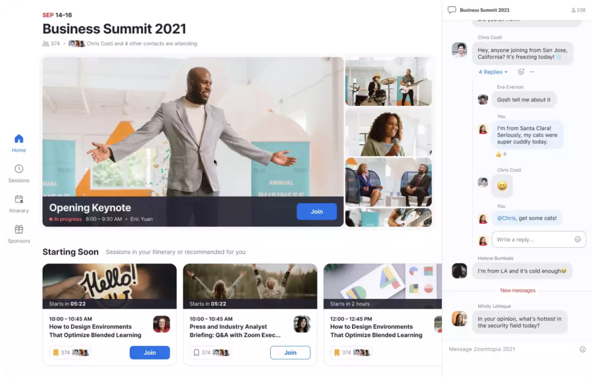 Zoom Events review virtual event platforms