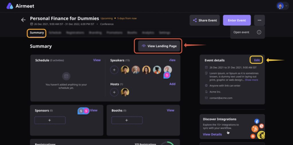 Airmeet usability virtual event platforms