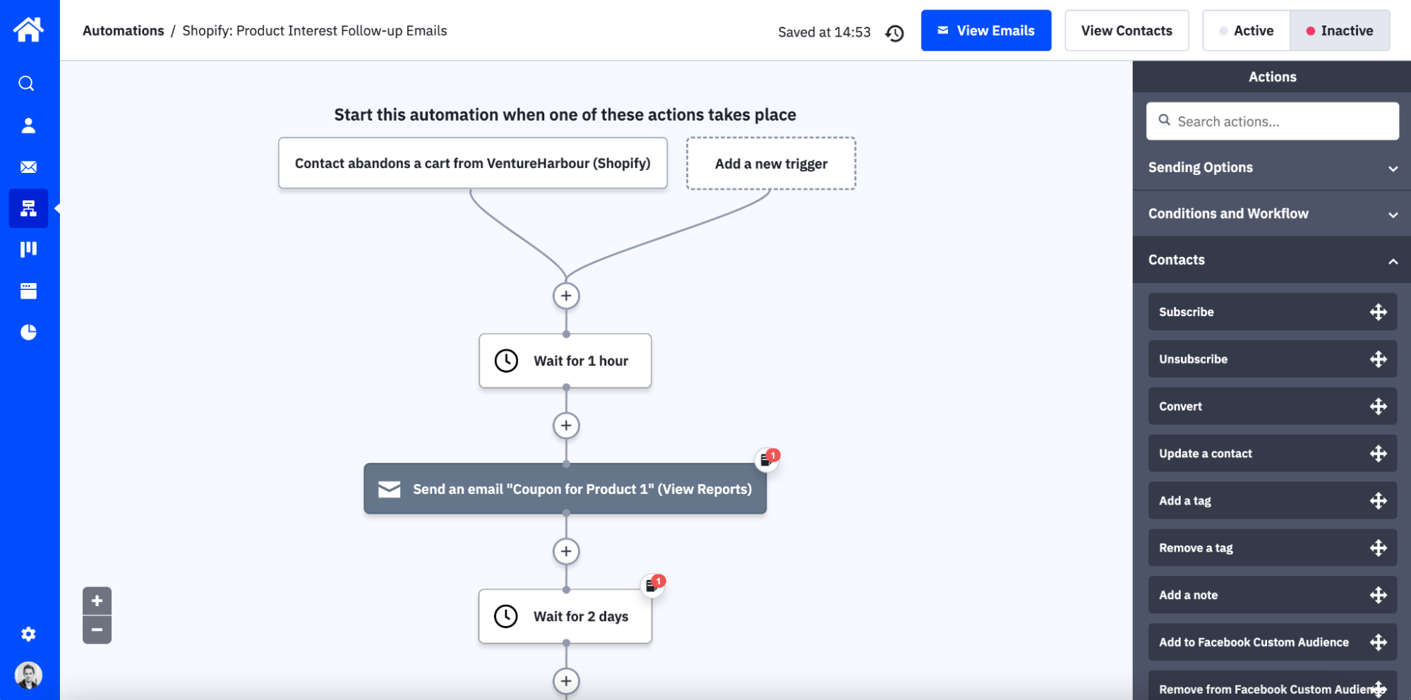 TrueNorth growth projection milestones for goal tracking