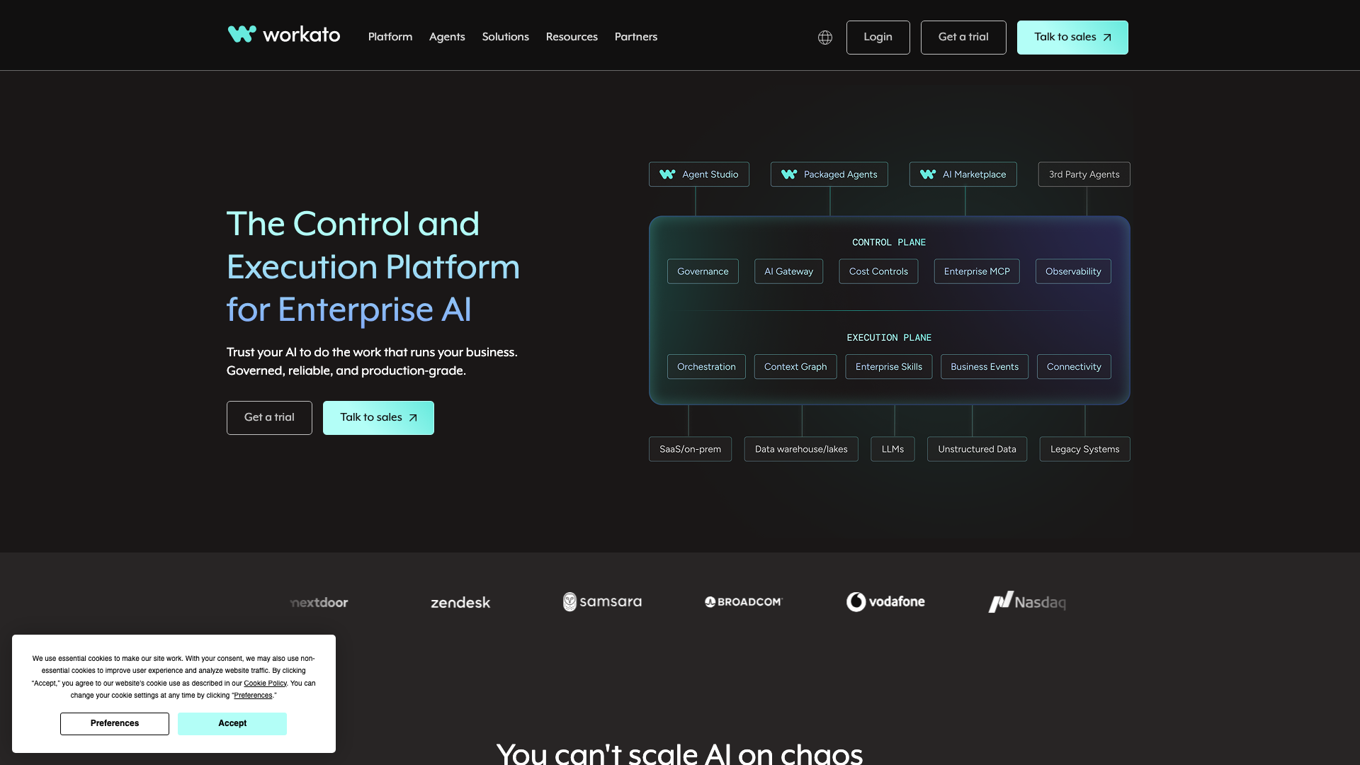 Workato homepage