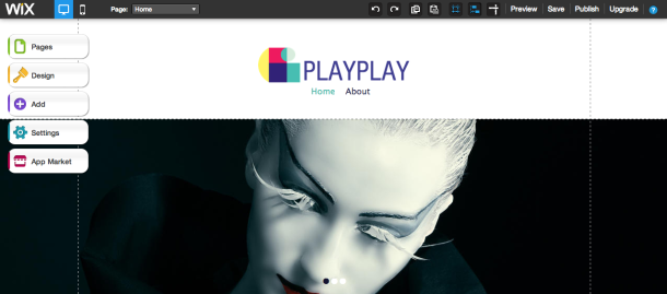 The Wix website editor