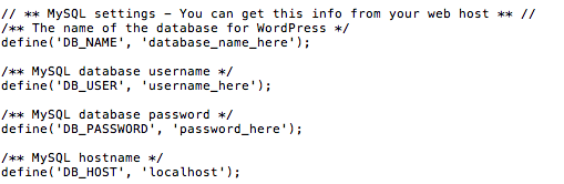 Adding details to WP config