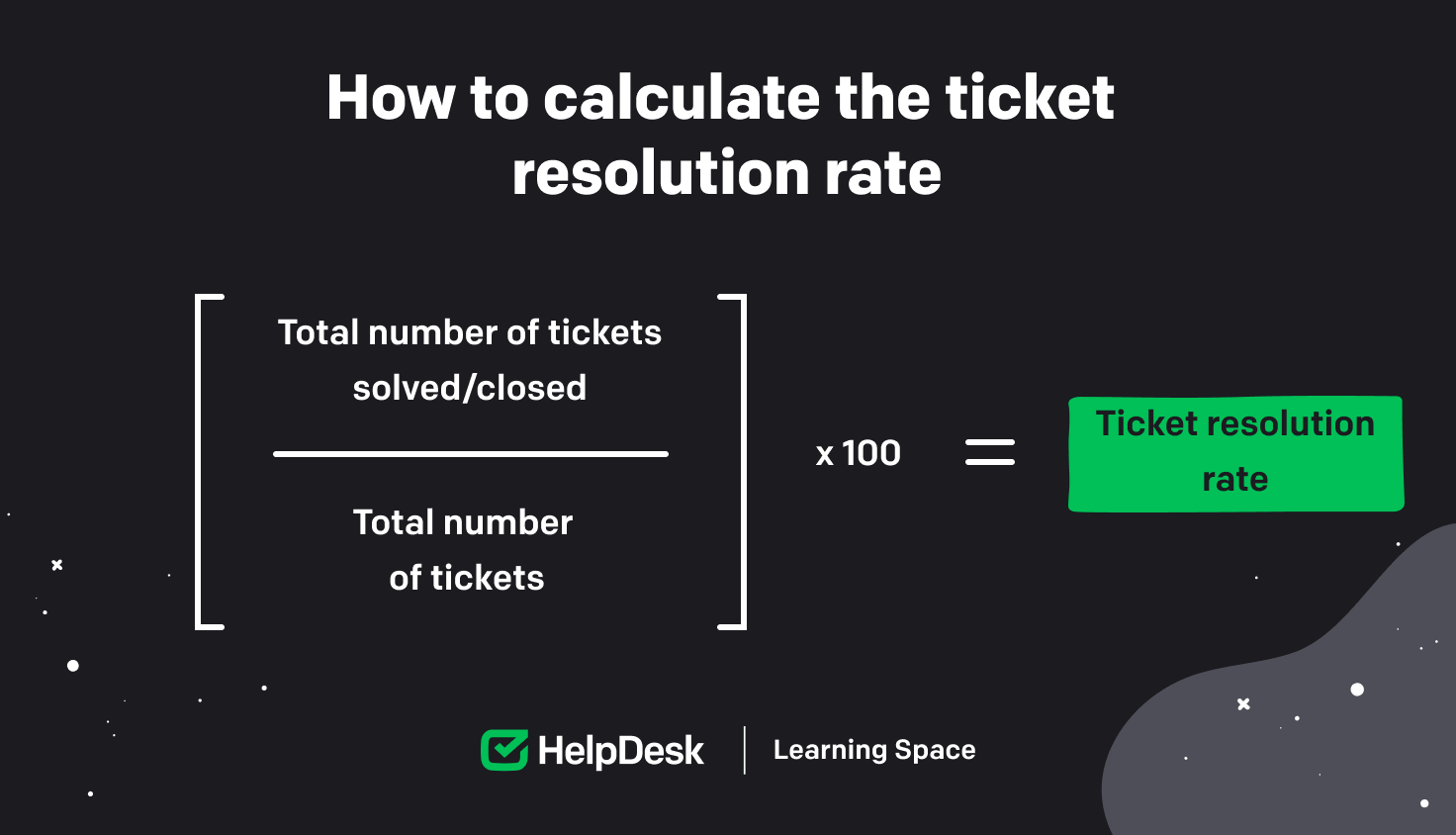 Formula for ticket resolution rate