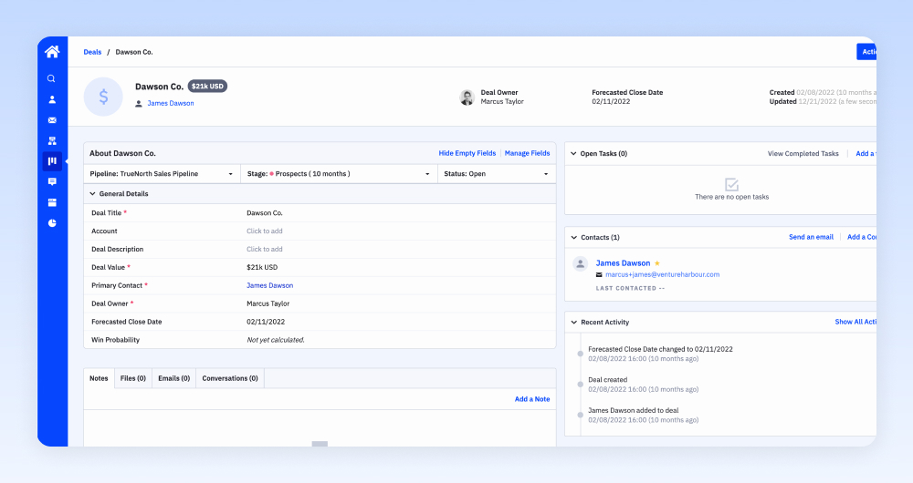 What a company looks like in ActiveCampaign