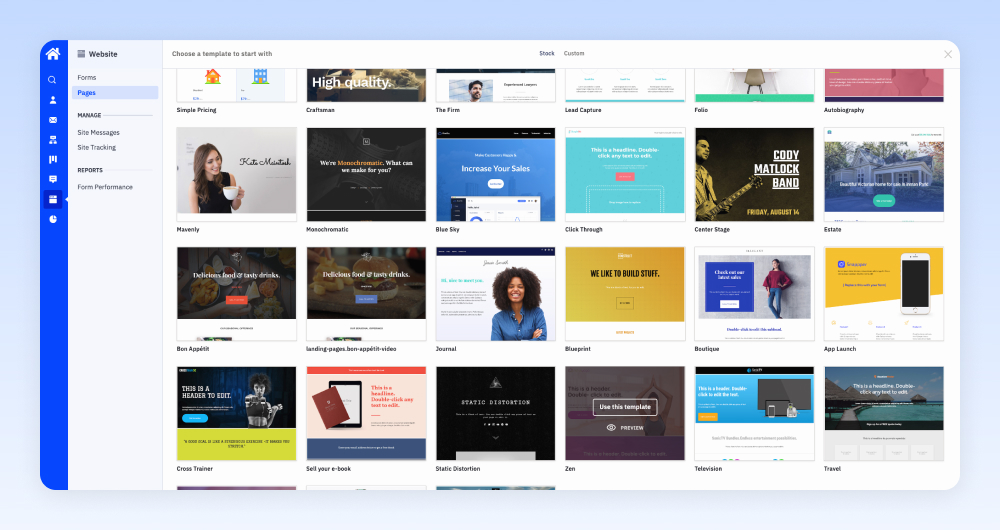 ActiveCampaign landing page templates