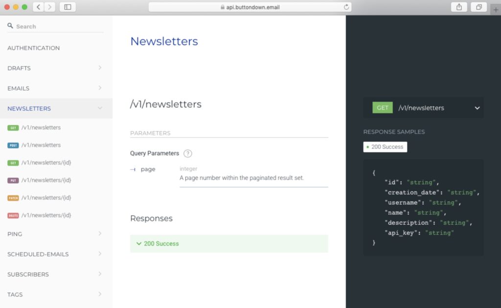 buttondown webflow email marketing