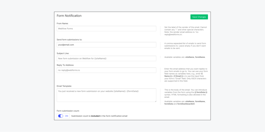 Webflow integrations with email clients